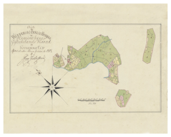 Historisk karta över Vittersjö, år 1818