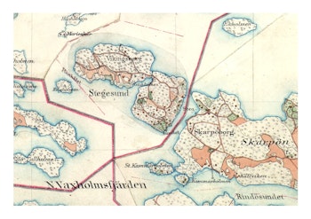 Historisk karta över Hästholmen, år 1901-1906