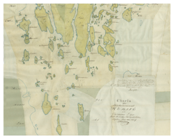 Historisk karta över Örnholmen utanför Råsdal, år 1816