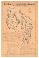 Historisk karta över Gränö och Ängsö, år 1710