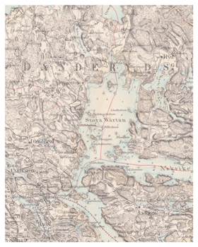 Historisk karta över Djursholm, år 1873