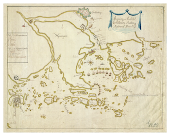 Historisk karta över Göteborgs skärgård, år 1719