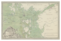 Historisk karta över Göteborgs skärgård, från 1700-talet