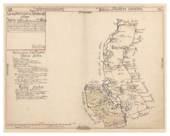 Historisk karta över Bärbo och Råby socknar, år 1677