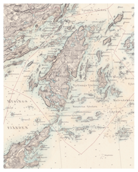 Historisk karta över Ornö, år 1875
