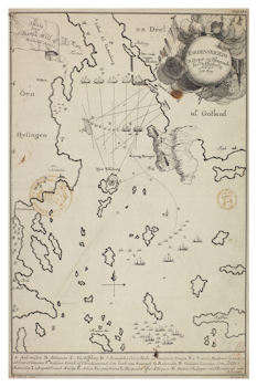 Historisk karta över Göteborgs skärgård, år 1717