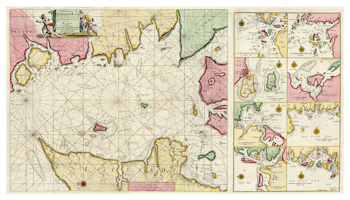 Historisk karta över Skagerak, år 1718