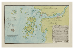 Historisk karta över Göteborgs skärgård, kopia från 1782
