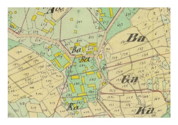 Historisk karta över Arholma by, år 1866