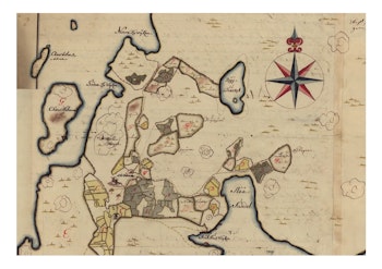 Historisk karta över Arholma by, år 1697 (2)