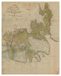 Historisk karta över Vrångö, år 1795