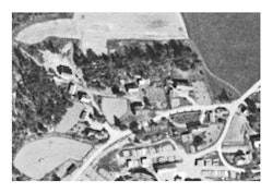 Historiskt flygfoto över Stömne, ca. år 1960