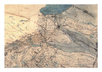 Historisk karta över Stömne, år 1822