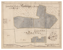 Historisk karta över Mörbylånga, år 1682