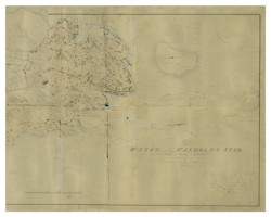 Historisk karta över Vaxholm, år 1851