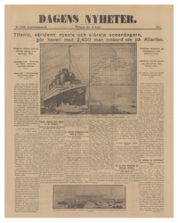 Titanics undergång, år 1912