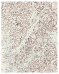 Historisk karta över Gullmarsfjorden, år 1858