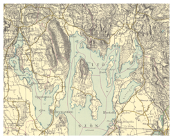 Historisk karta över Ivö, år 1935