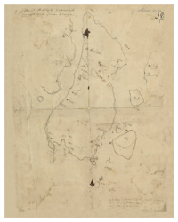 Historisk karta över Alnön, år 1751