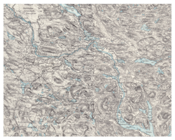 Historisk karta över Ljusdal, Färila och Järvsö, ca. år 1900