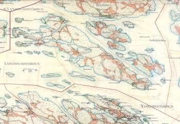 Historisk karta över Tynningö, år 1901-1906
