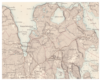Historisk karta över Rute, år 1890