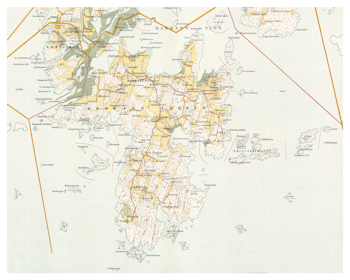 Historisk karta över Hammarö, år 1887