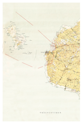 Historisk karta över Torekov, år 1928
