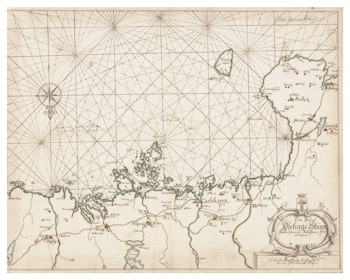 Historisk karta över Blekingekusten, år 1684