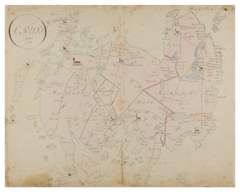 Historisk karta över Orust, år 1846