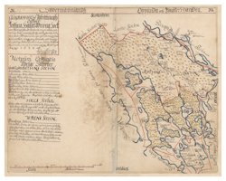 Historisk karta över Bettna, år 1677