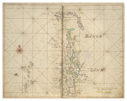 Historiskt sjökort över Bohusläns skärgård (Fjällbacka), år 1692