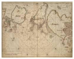 Historiskt sjökort över Blekinges skärgård (Sturkö), år 1692