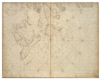 Historiskt sjökort över Blekinges skärgård (Tärnö), år 1692