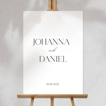 Välkomstskylt - Johanna