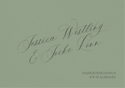 Kuvert Eukalyptus med Adresstryck - Jessica