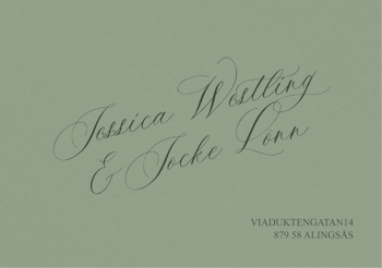 Kuvert Eukalyptus med Adresstryck - Jessica