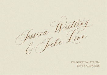 Kuvert Ivory med Adresstryck - Jessica