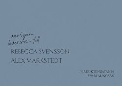 Kuvert Gråblå med Adresstryck - Rebecca