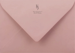 Kuvert Lightblush med Adresstryck - Rebecca