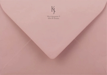 Kuvert Lightblush med Adresstryck - Rebecca