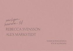 Kuvert Lightblush med Adresstryck - Rebecca