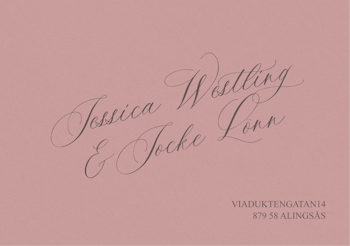 Kuvert Lightblush med Adresstryck - Jessica