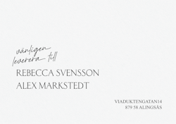 Kuvert Vit med Adresstryck - Rebecca