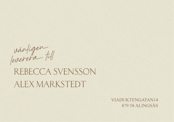 Kuvert Ivory med Adresstryck - Rebecca