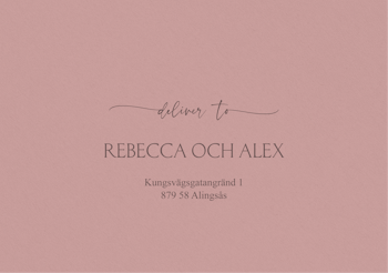 Kuvert Lightblush med Adresstryck - Katrin