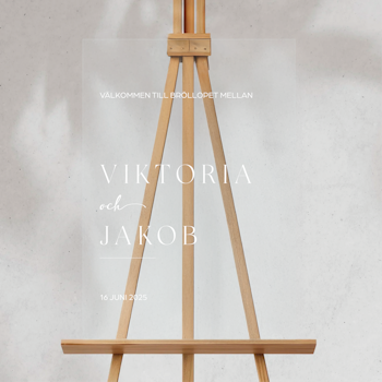 Välkomstskylt - Viktoria - Akryl