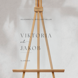 Välkomstskylt - Viktoria - Akryl