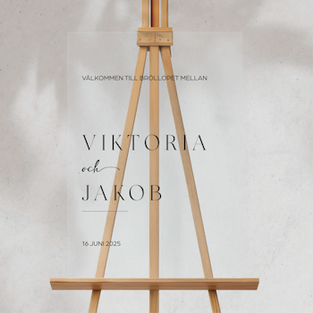 Välkomstskylt - Viktoria - Akryl