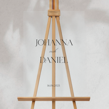 Välkomstskylt - Johanna - Akryl